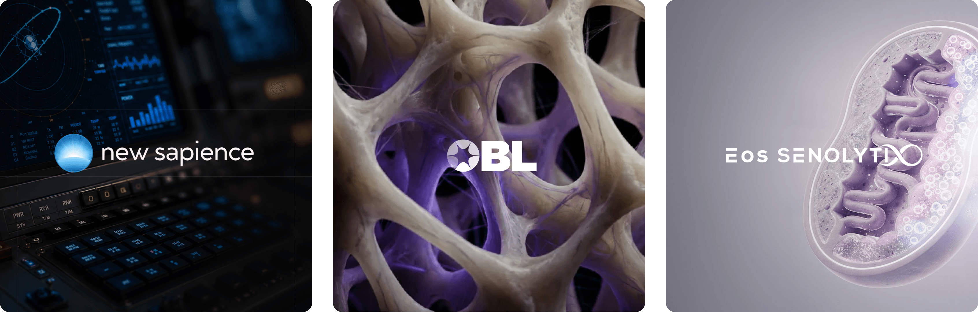 Our first three US deals — Eos SENOLYTIX, Oral Biolife and New Sapience